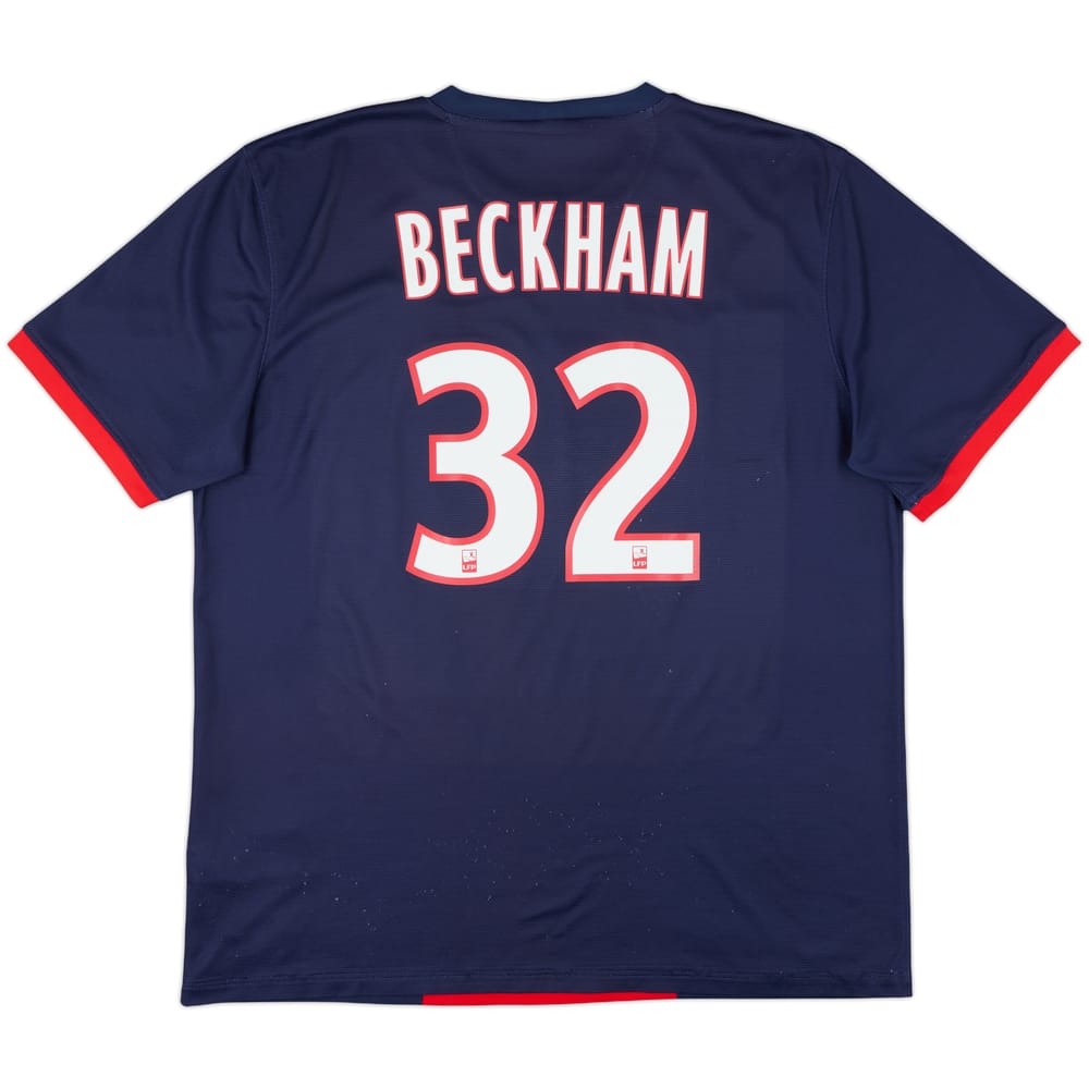 2013-14 Paris Saint-Germain Home Shirt Beckham #32 - 7/10 - (XL)
