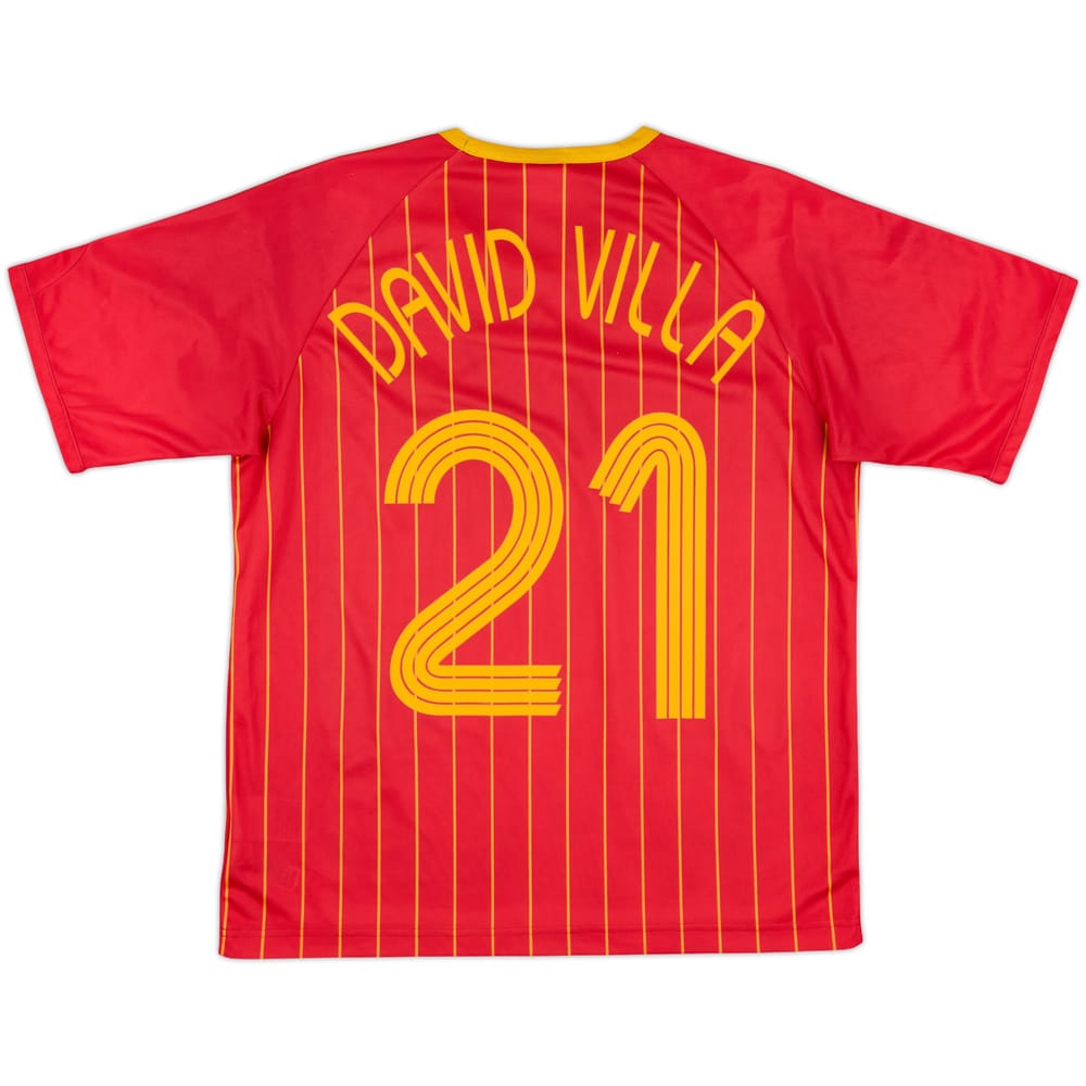 2006-08 Spain Basic Home Shirt David Villa #21 - 9/10 - (M)