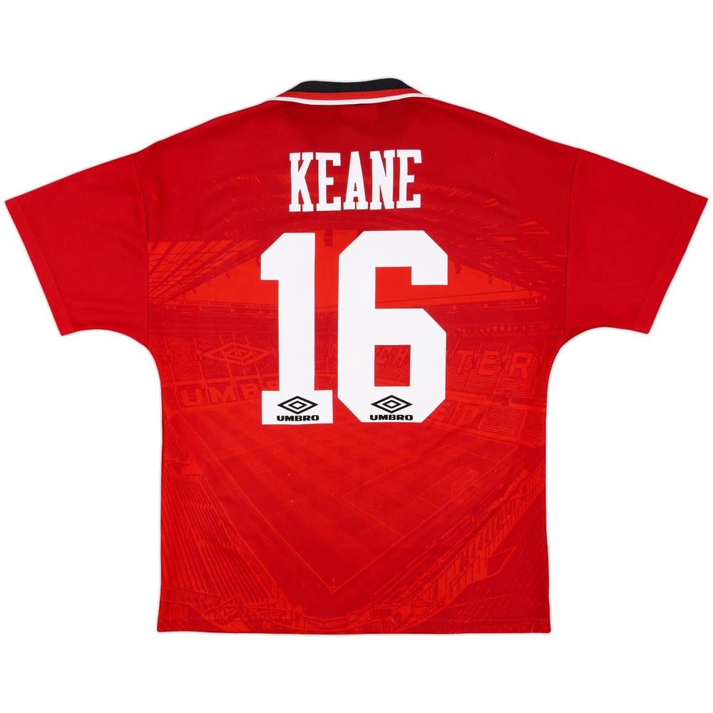 1994-96 Manchester United Home Shirt Keane #16 - 8/10 - (M)