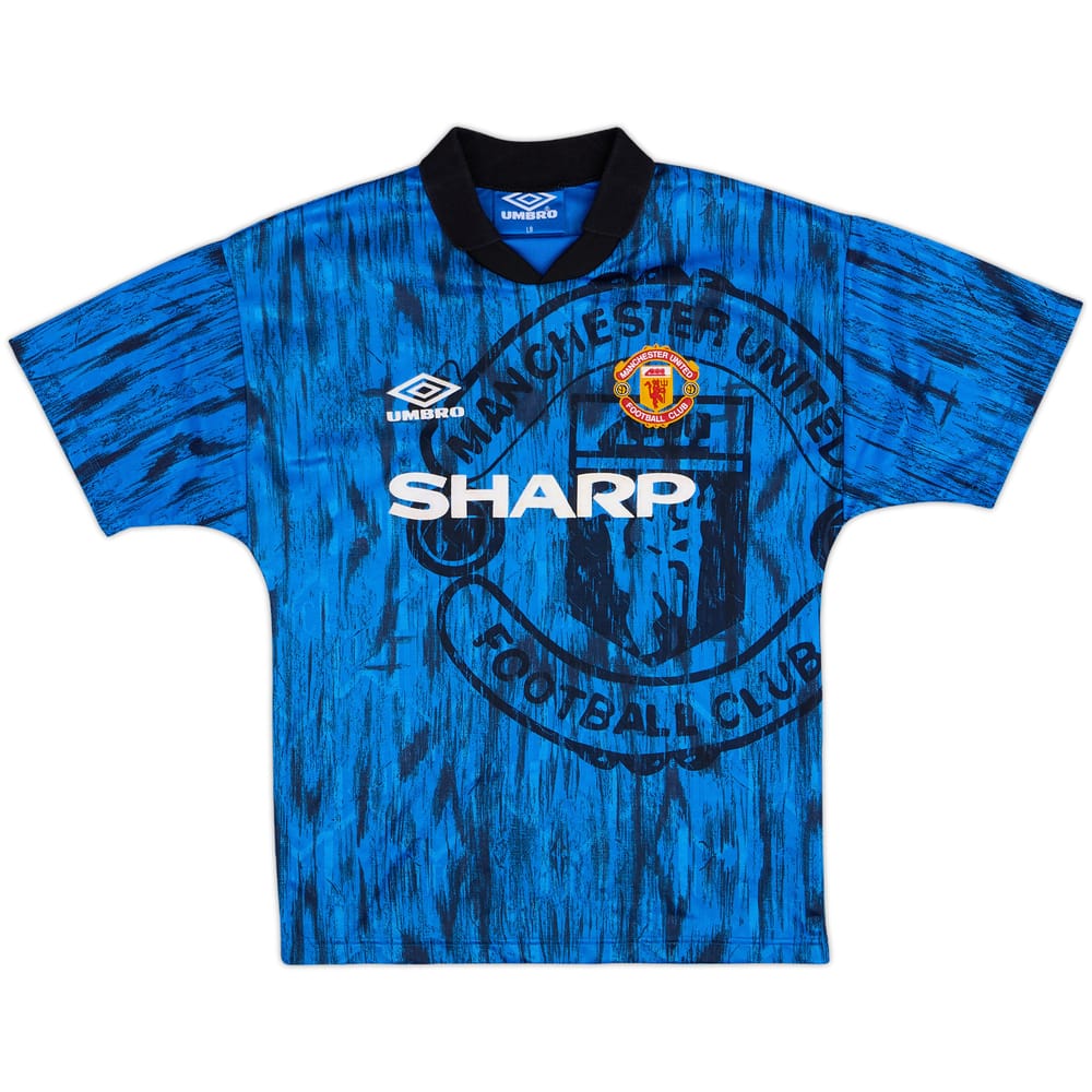 1992-93 Manchester United Away Shirt - 7/10 - (L.Boys)