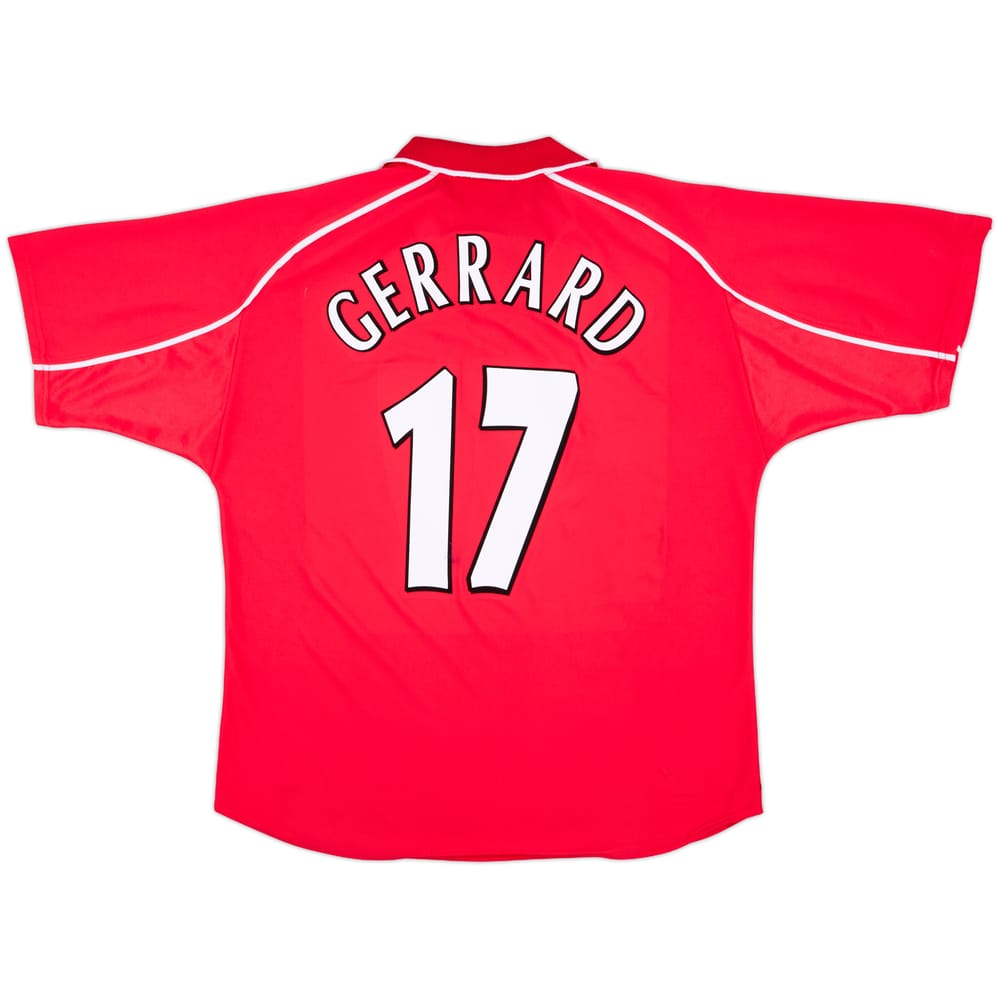 2000-02 Liverpool Home Shirt Gerrard #17 - 6/10 - (XL)