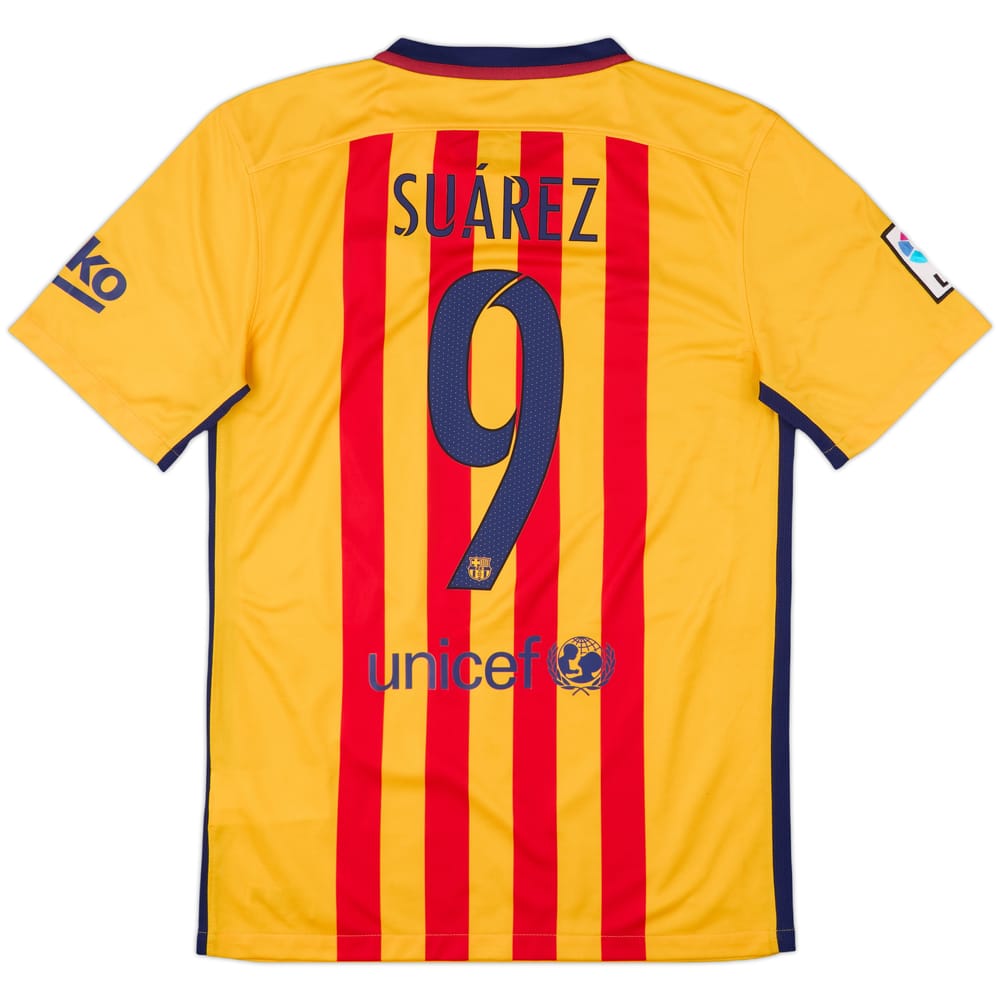 2015-16 Barcelona Away Shirt Suarez #9 - 8/10 - (S)