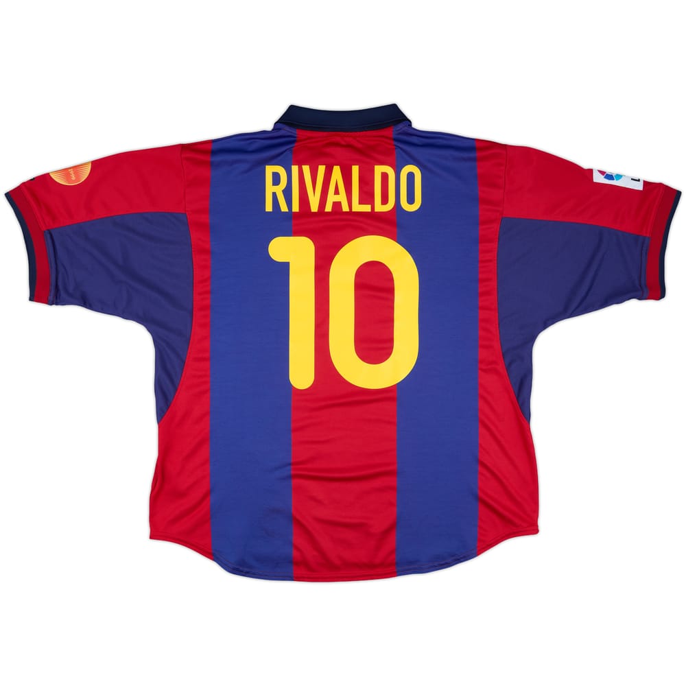 2000-01 Barcelona Home Shirt Rivaldo #10 - 10/10 - (XL)