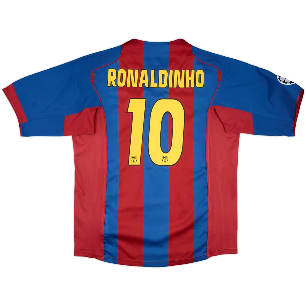 2004-05 Barcelona Home Shirt Ronaldinho #10 - 6/10 - (XXL)