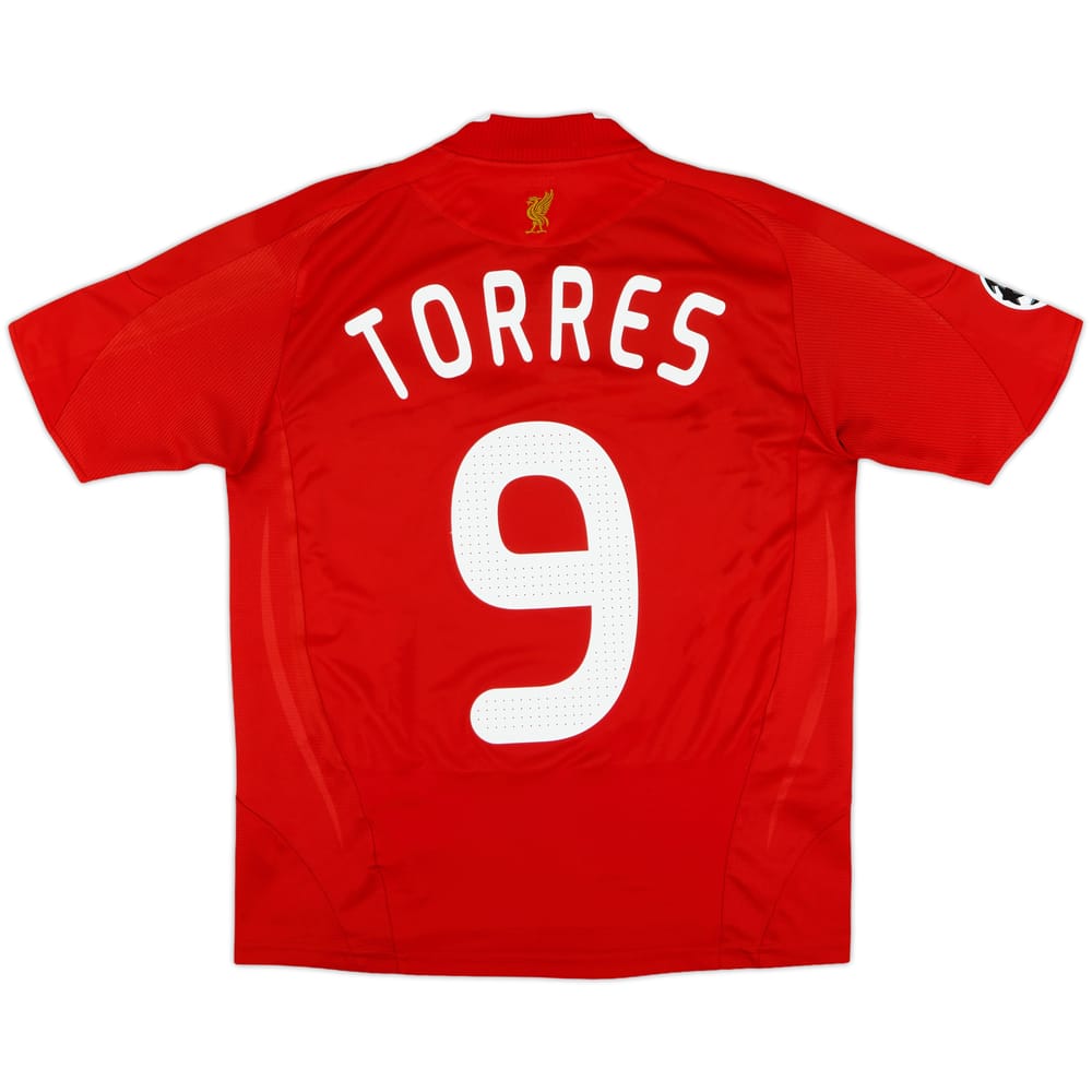 2008-10 Liverpool Home Shirt Torres #9 - 7/10 - (L.Boys)