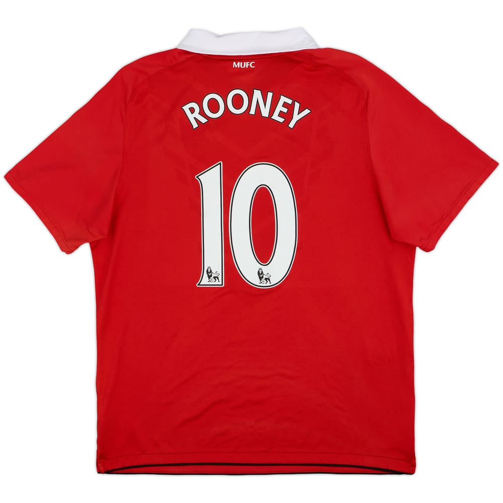 2010-11 Manchester United Home Shirt Rooney #10 - 8/10 - (XL)
