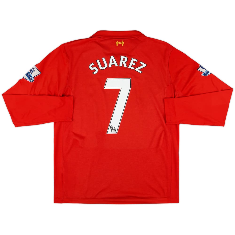 2012-13 Liverpool Home L/S Shirt Suarez #7 - 6/10 - (M)