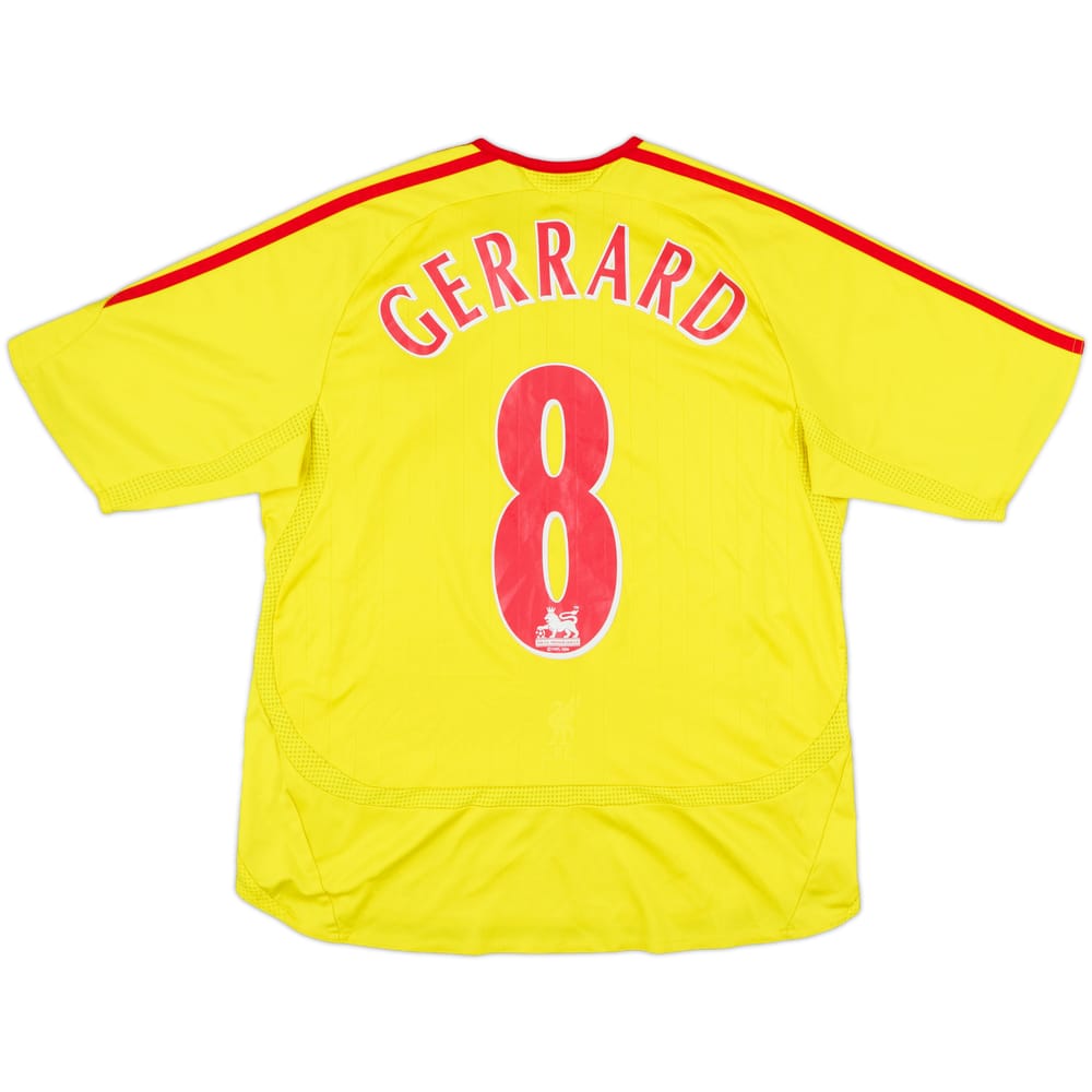 2006-07 Liverpool Away Shirt Gerrard #8 - 6/10 - (M.Boys)