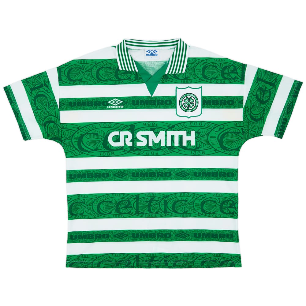 1995-97 Celtic Home Shirt - 8/10 - (XL)