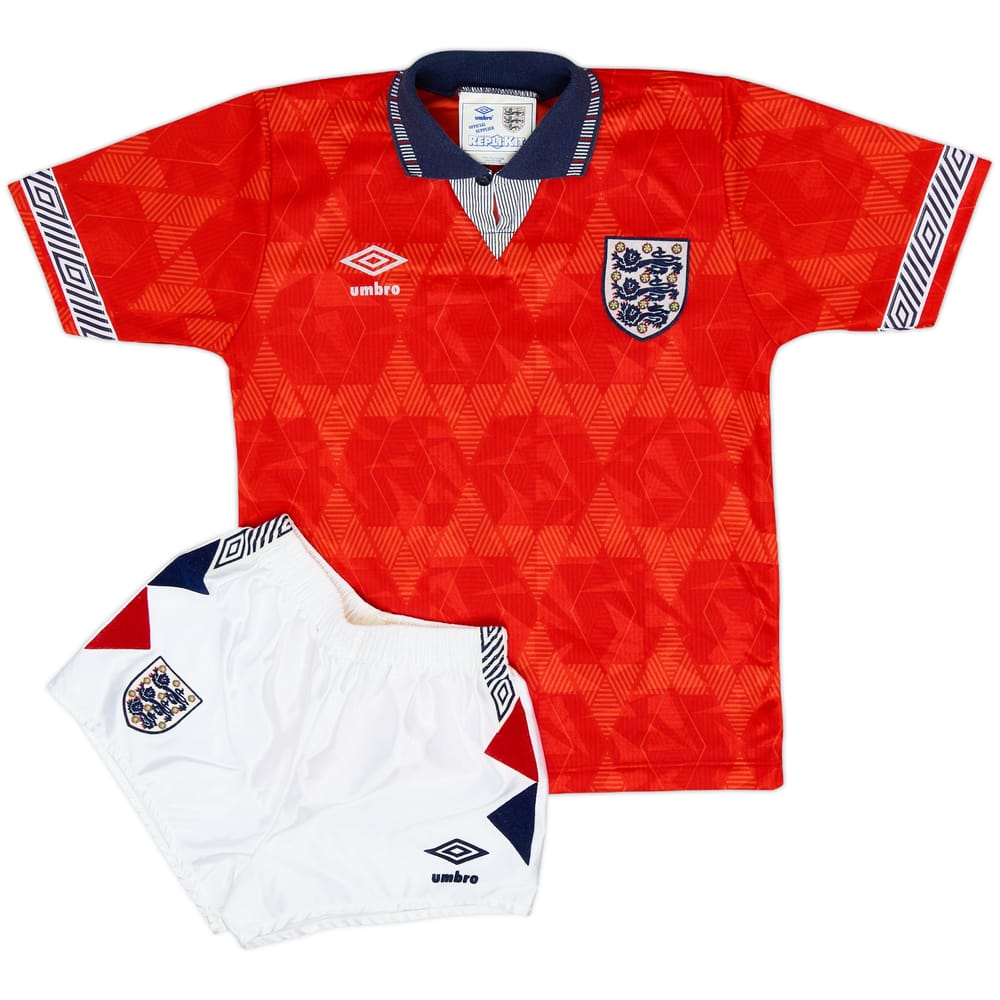 1990-93 England Away Full Kit - 8/10 - (L.Boys)