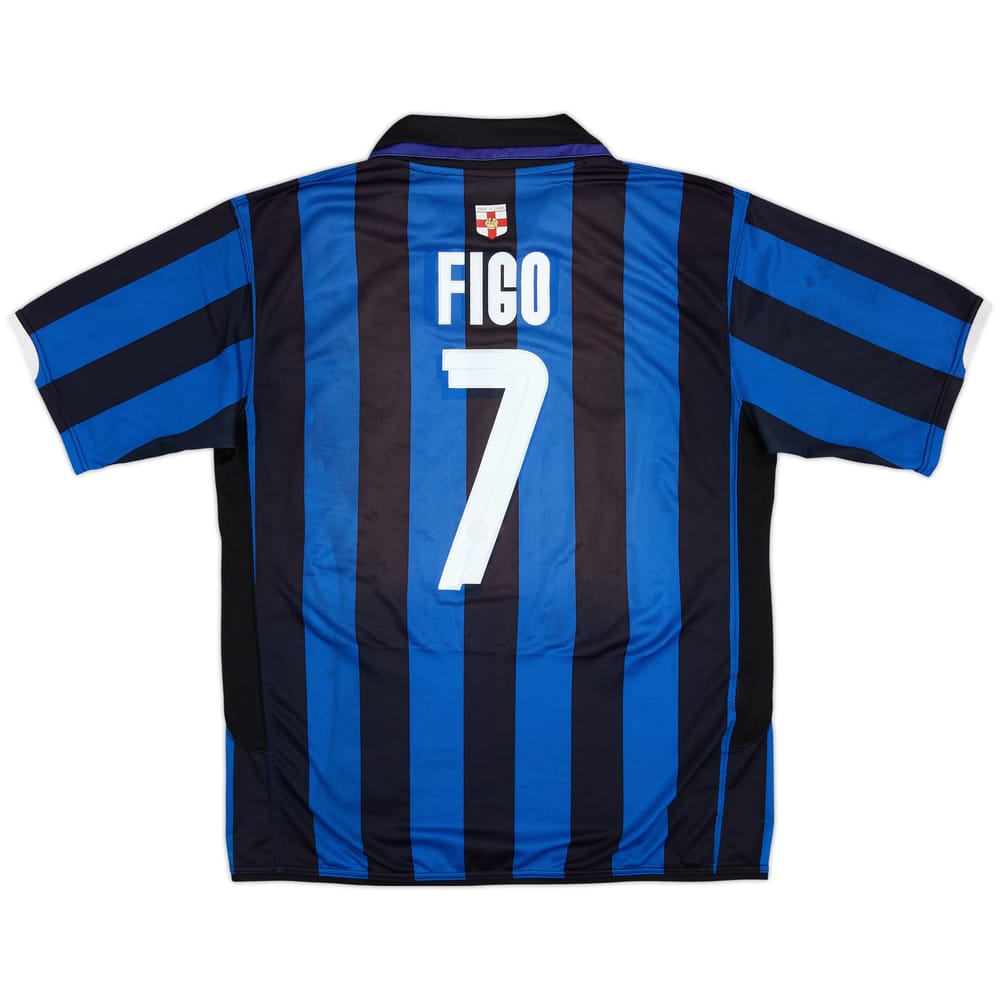 2008-09 Inter Milan Home Shirt Figo #7 - 4/10 - (XL)