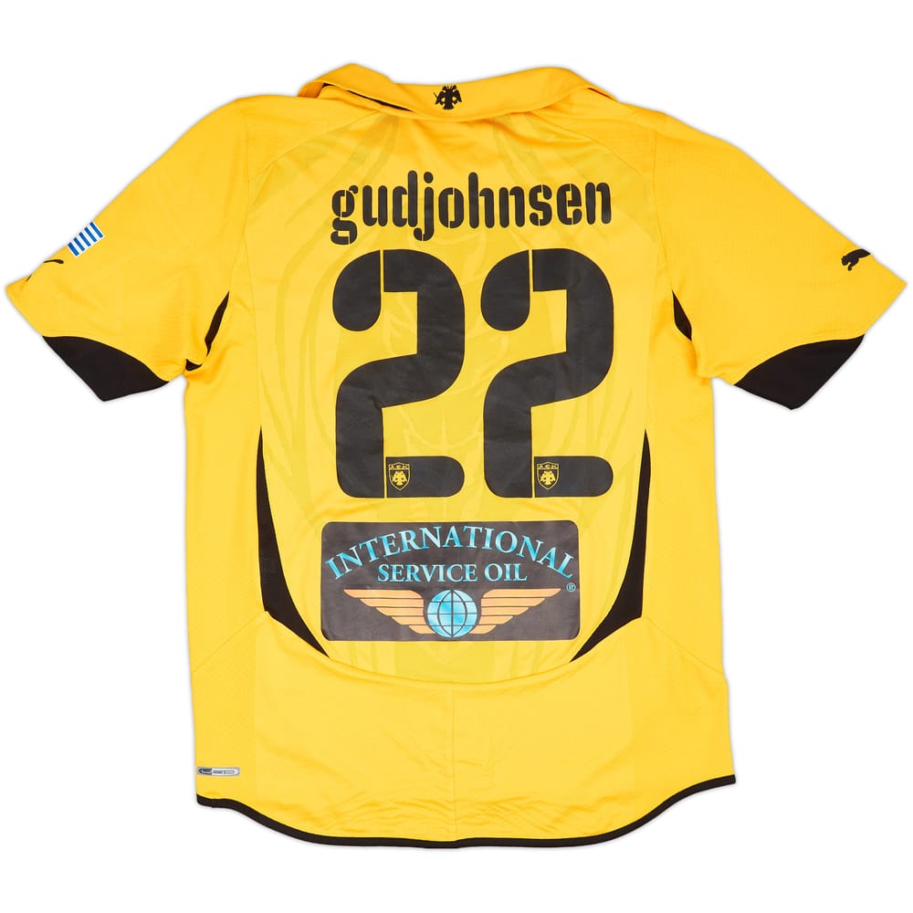 2011-12 AEK Athens Home Shirt Gudjohnsen #22 - 7/10 - (L)