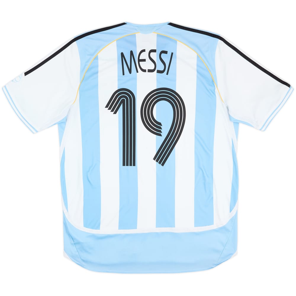 2005-07 Argentina Home Shirt Messi #19 - 7/10 - (L)