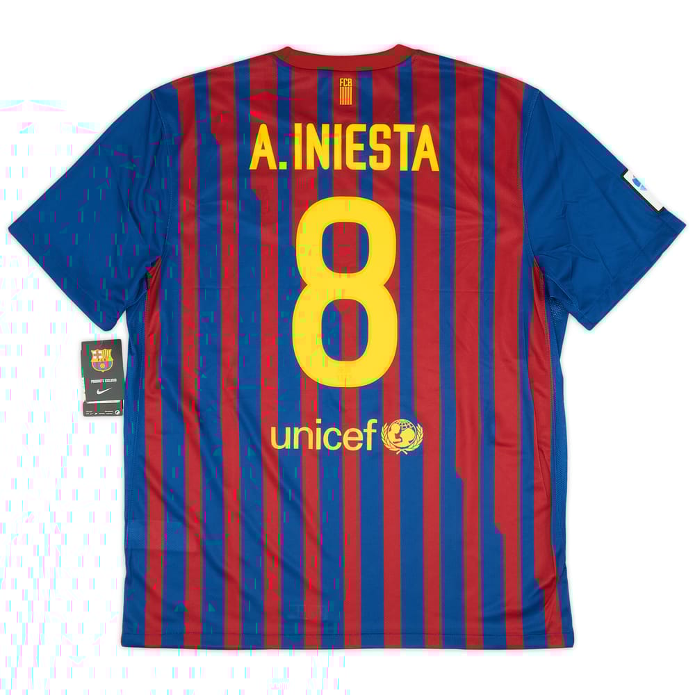 2011-12 Barcelona Home Shirt A.Iniesta #8 (XL)