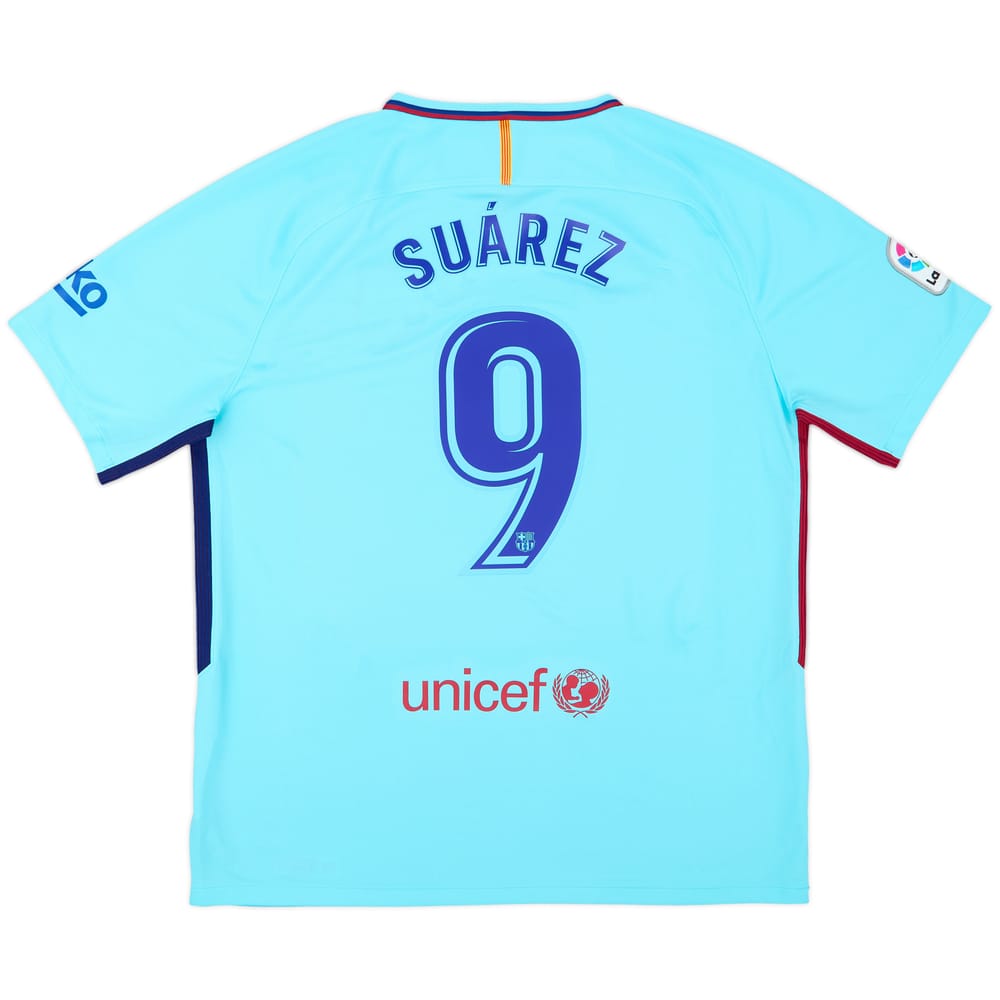 2017-18 Barcelona Away Shirt Suarez #9 - 8/10 - (XL)