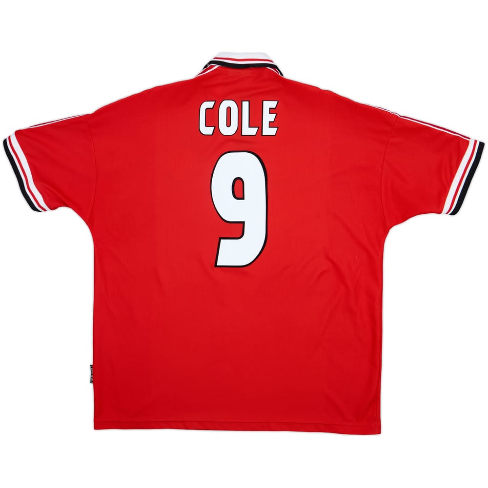 1998-00 Manchester United Home Shirt Cole #9 - 8/10 - (XXL)