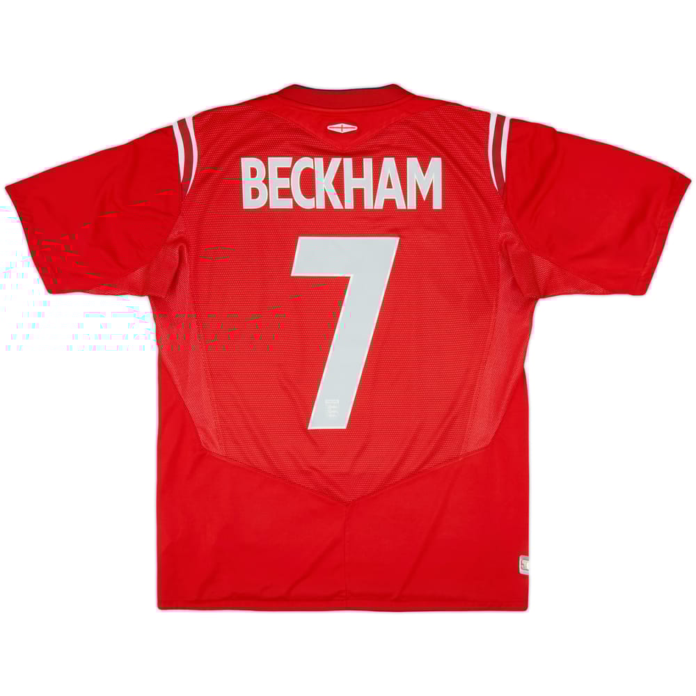 2004-06 England Away Shirt Beckham #7 - 7/10 - (M)