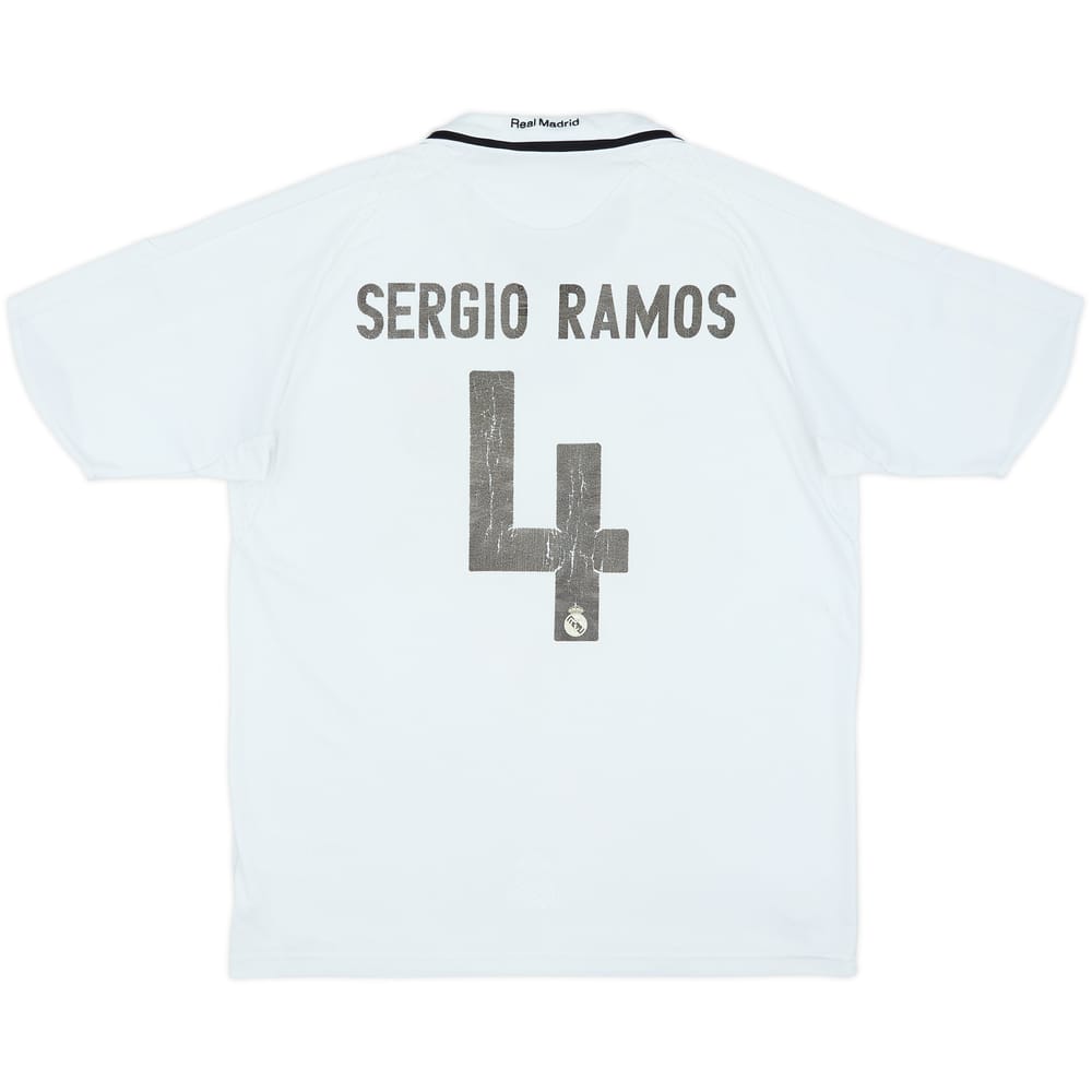 2008-09 Real Madrid Home Shirt Sergio Ramos #4 - 4/10 - (XL.Boys)