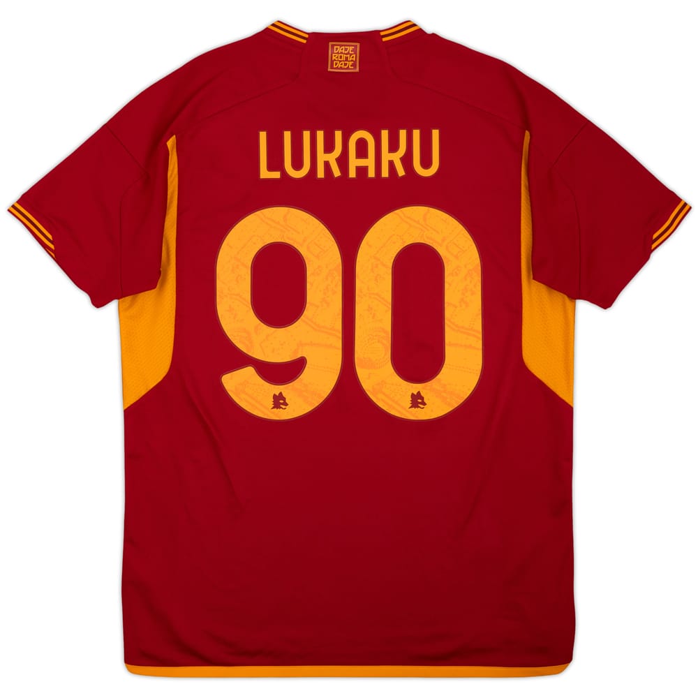 2023-24 Roma Home Shirt Lukaku #90 - 9/10 - (L)