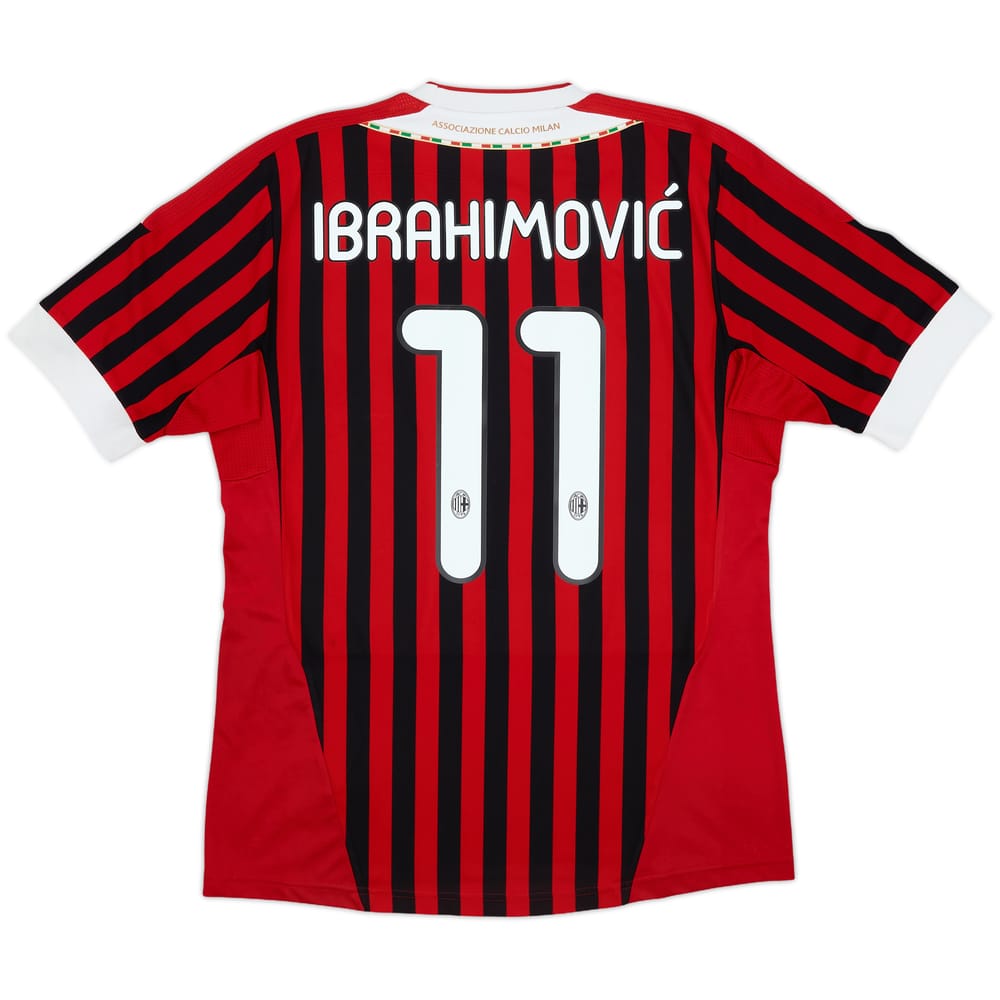 2011-12 AC Milan Home Shirt Ibrahimovic #11 - 6/10 - (M)