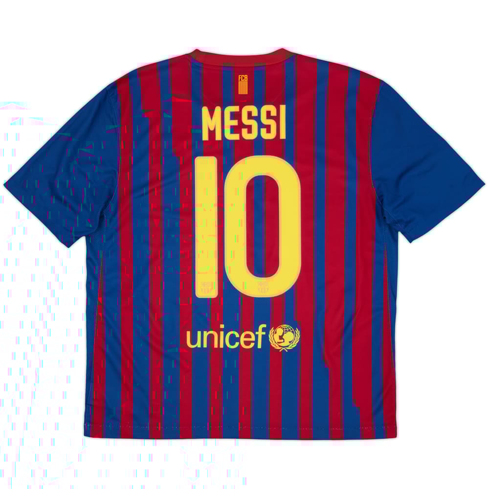 2011-12 Barcelona Home Shirt Messi #10 - 7/10 - (L.Boys)