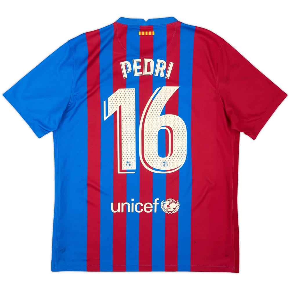 2021-22 Barcelona Home Shirt Pedri #16 - 7/10 - (L)