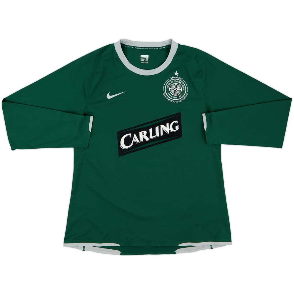 2007-08 Celtic Player Issue Away L/S Shirt - 9/10 - (L)