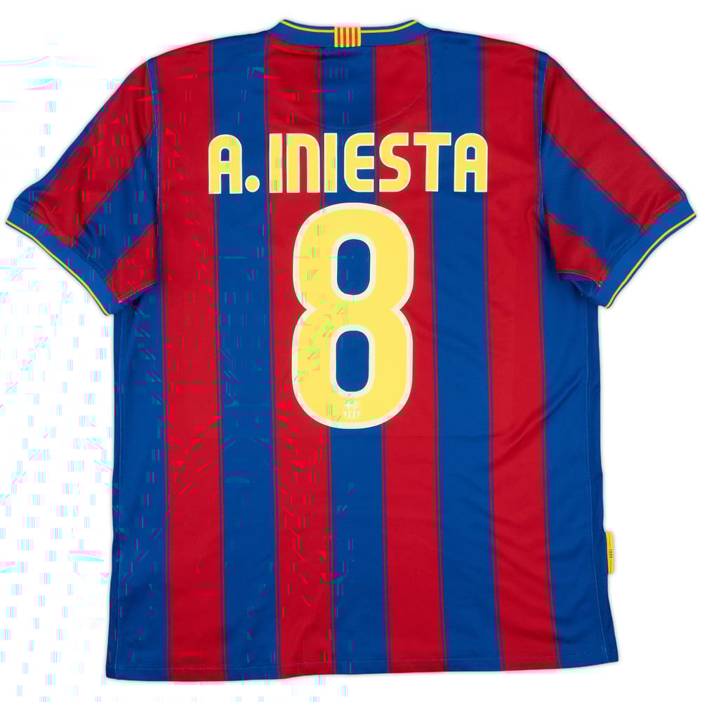2009-10 Barcelona Home Shirt A. Iniesta #8 - 7/10 - (M)