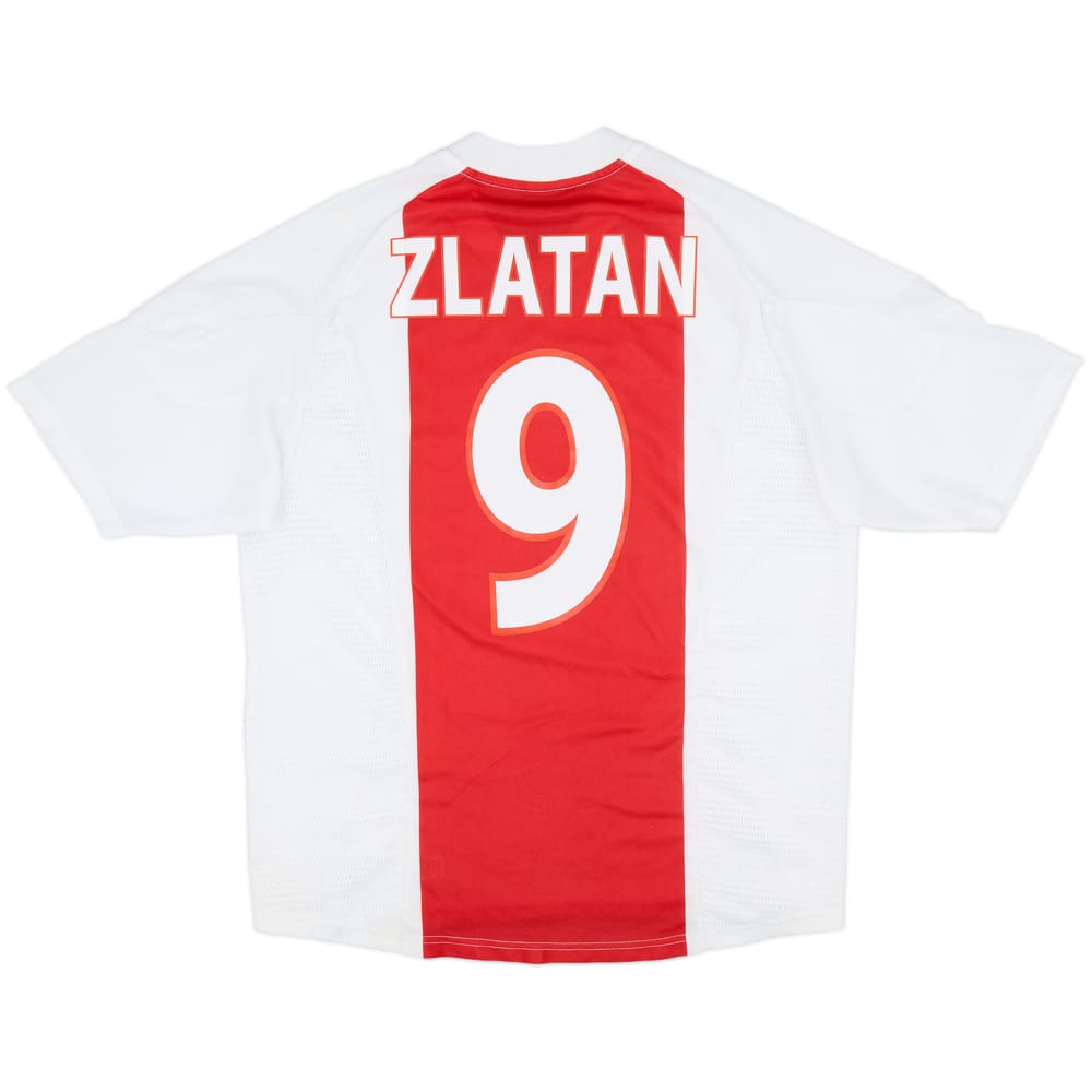 2002-04 Ajax Home Shirt Zlatan #9 - 7/10 - (L)