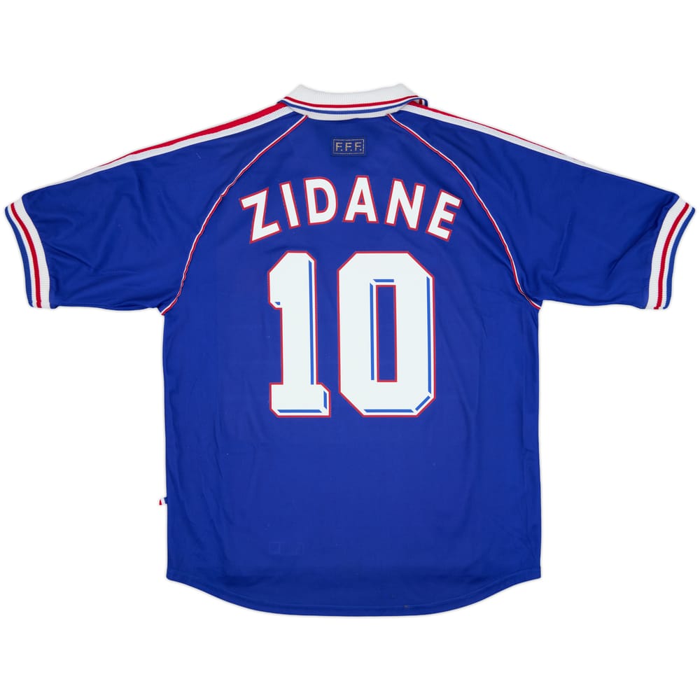 1998-00 France Home Shirt Zidane #10 - 8/10 - (L)