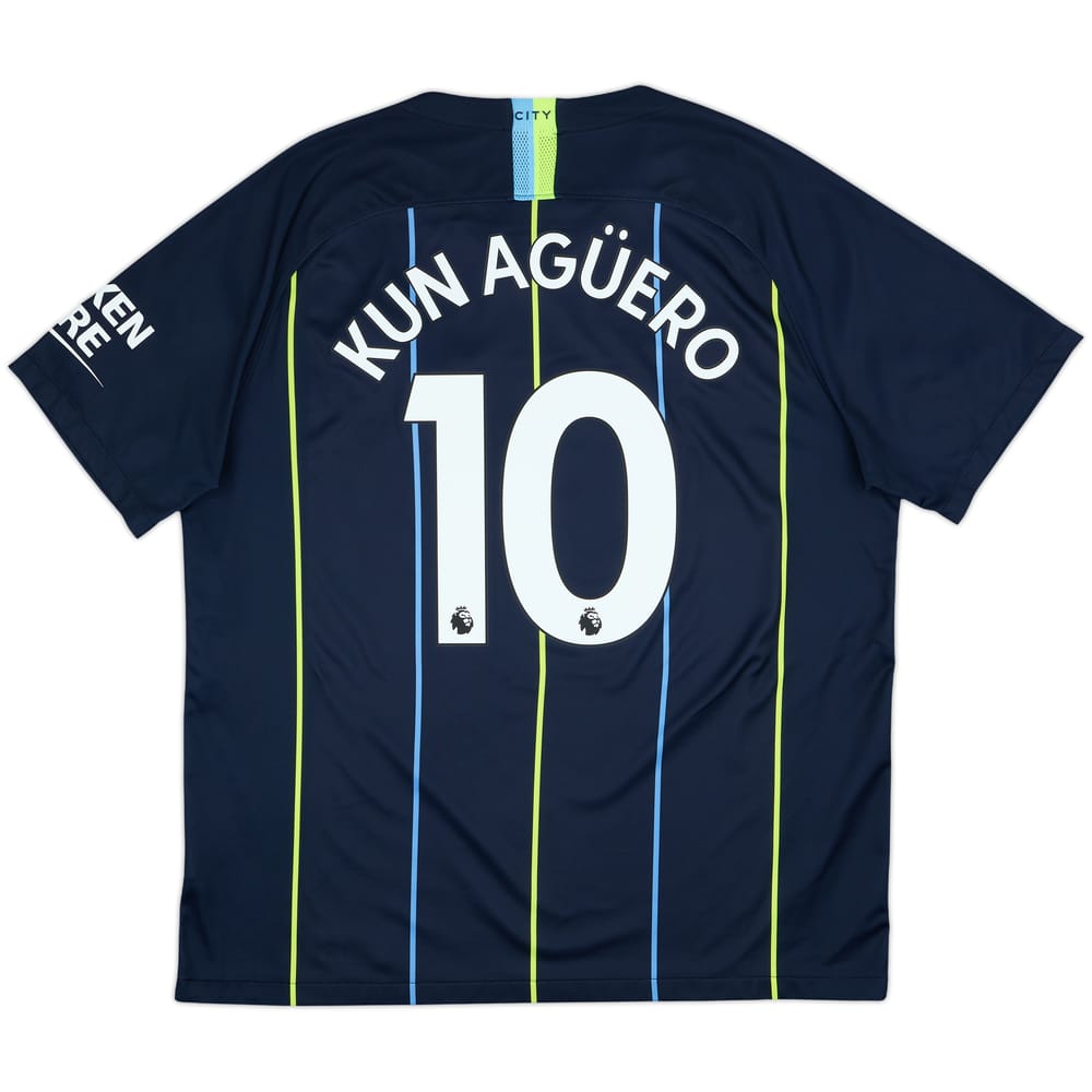 2018-19 Manchester City Away Shirt Kun Aguero #10 - 9/10 - (XL)