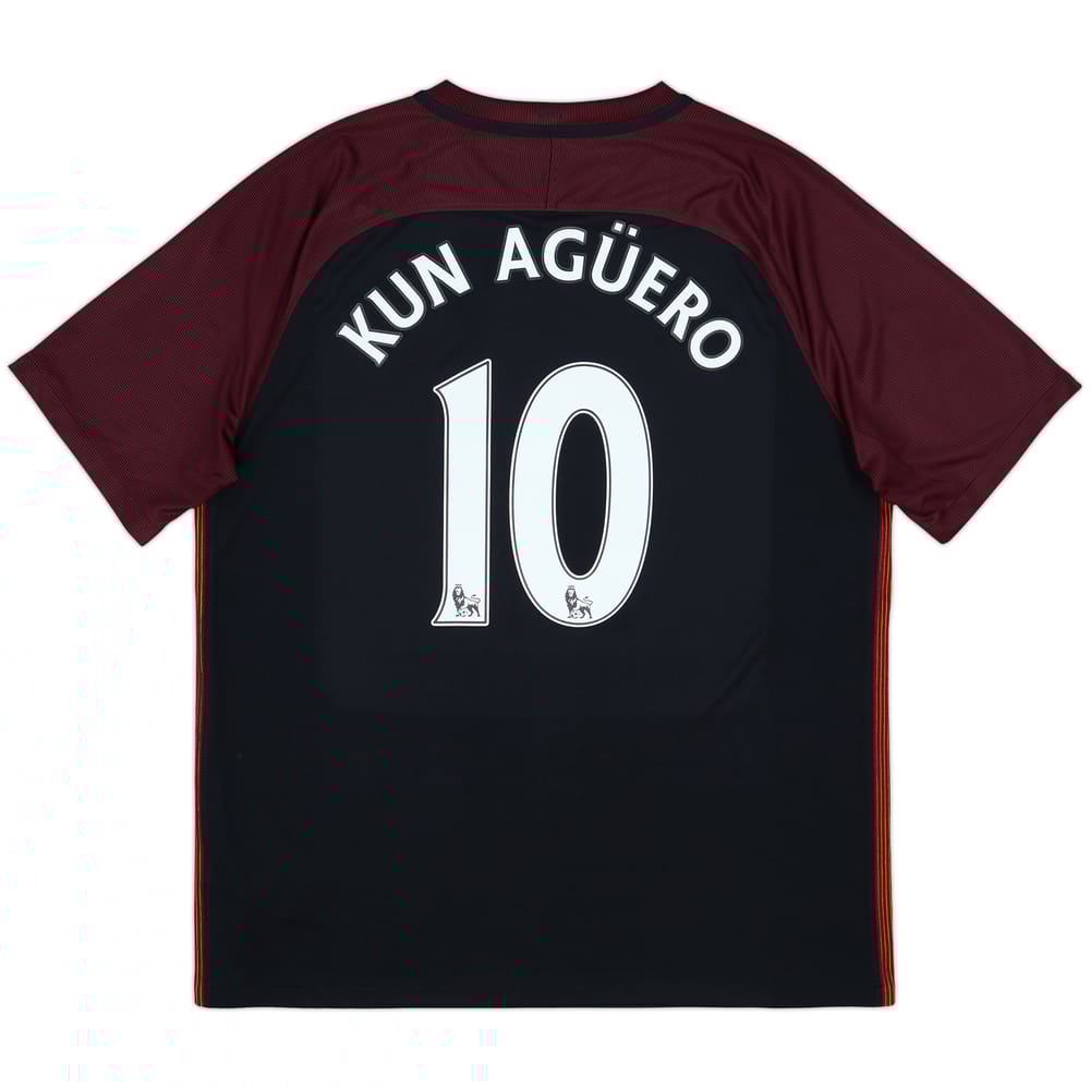 2016-17 Manchester City Away Shirt Kun Aguero #10 - 10/10 - (XL)