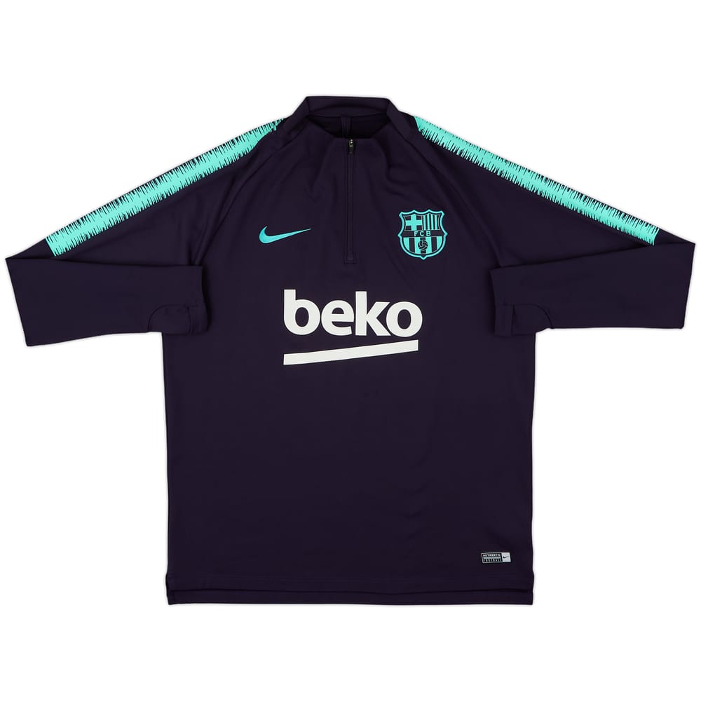 2018-19 Barcelona Nike 1/4 Zip Drill Top - 9/10 - (L)