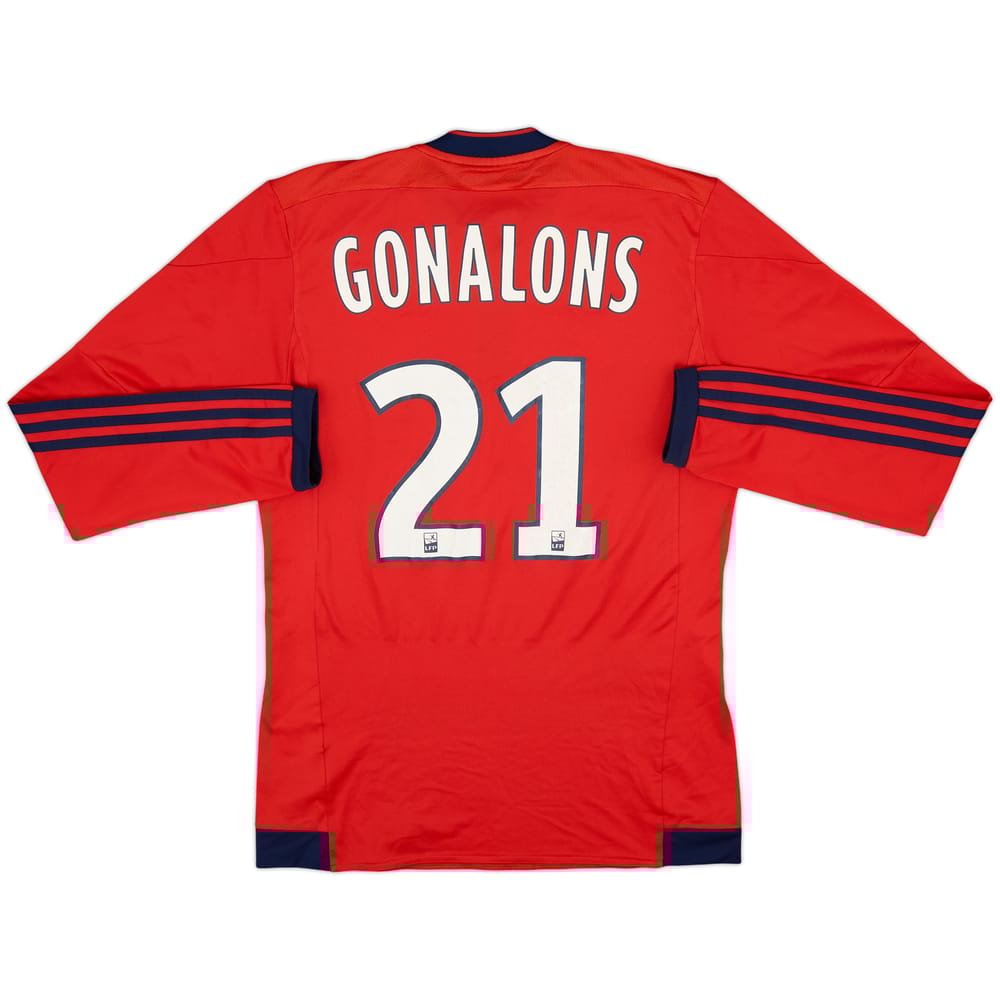2015-16 Lyon Away L/S Shirt Gonalons #21 - 6/10 - (S)