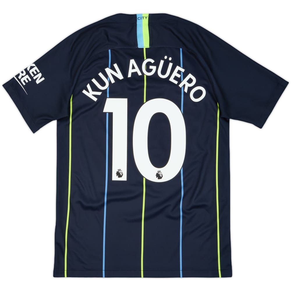 2018-19 Manchester City Away Shirt Kun Aguero #10 - 9/10 - (S)
