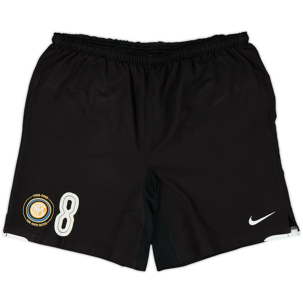2007-08 Inter Milan Player Issue Centenary Away Shorts #8 - 7/10 - (M)