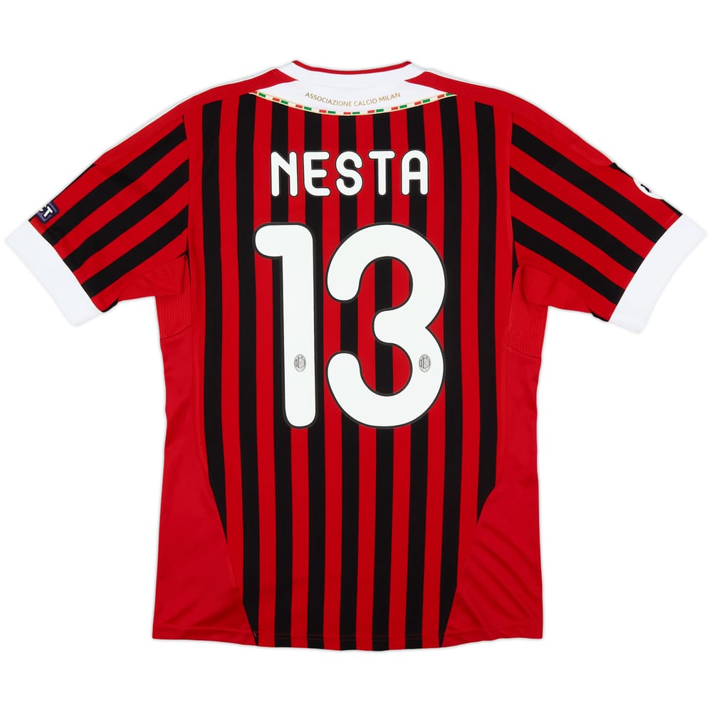 2011-12 AC Milan Home Shirt Nesta #13 - 8/10 - (S)