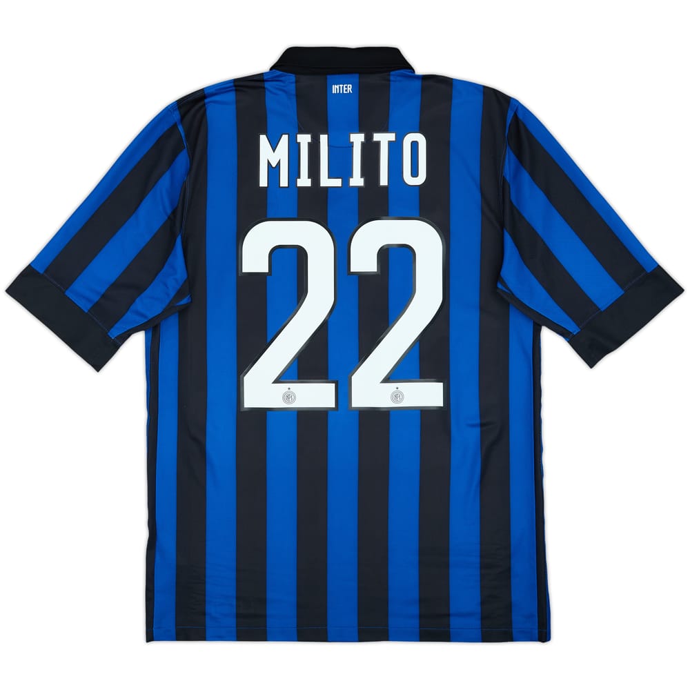 2011-12 Camiseta Local Inter de Milán Milito #22 - 8/10 - (M)