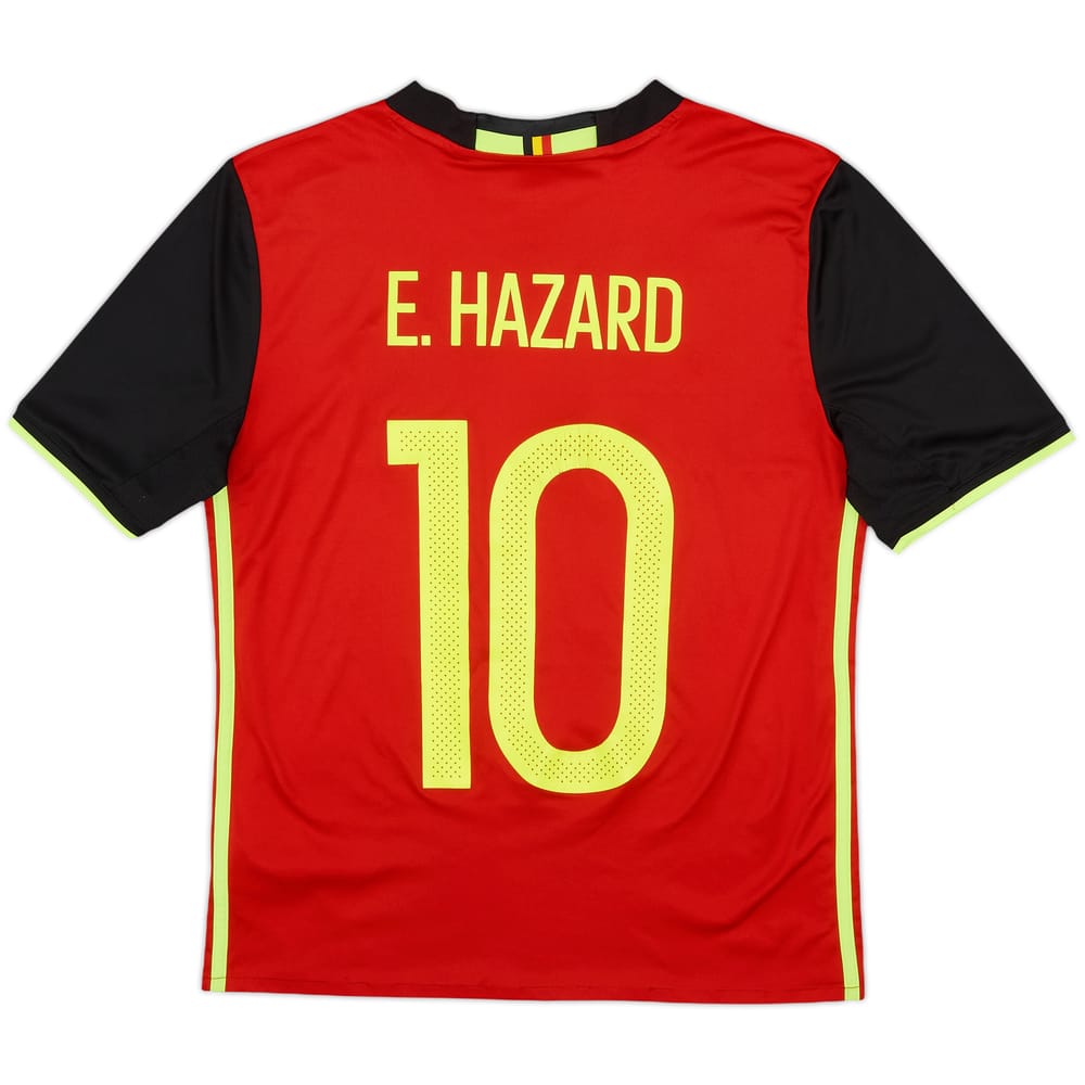 2016-17 Belgium Home Shirt E. Hazard #10 - 7/10 - (L.Boys)