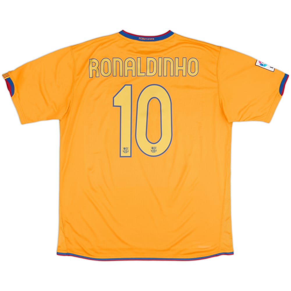 2006-08 Barcelona Camiseta Visitante Ronaldinho #10 - 8/10 - (XL)