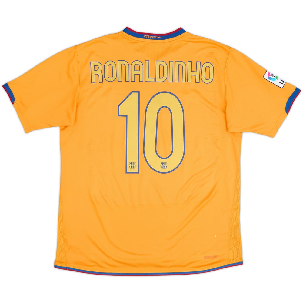 2006-08 Barcelona Away Shirt Ronaldinho #10 - 7/10 - (L)