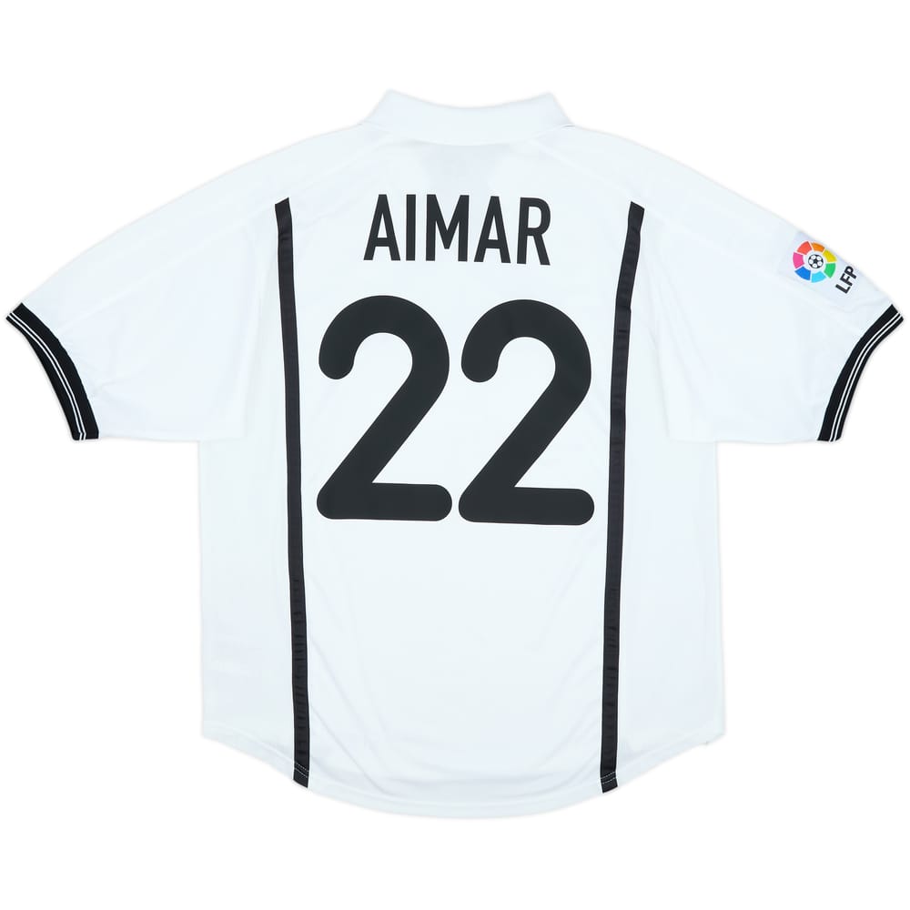 2000-01 Valencia Home Shirt Aimar #22 - 9/10 - (L)
