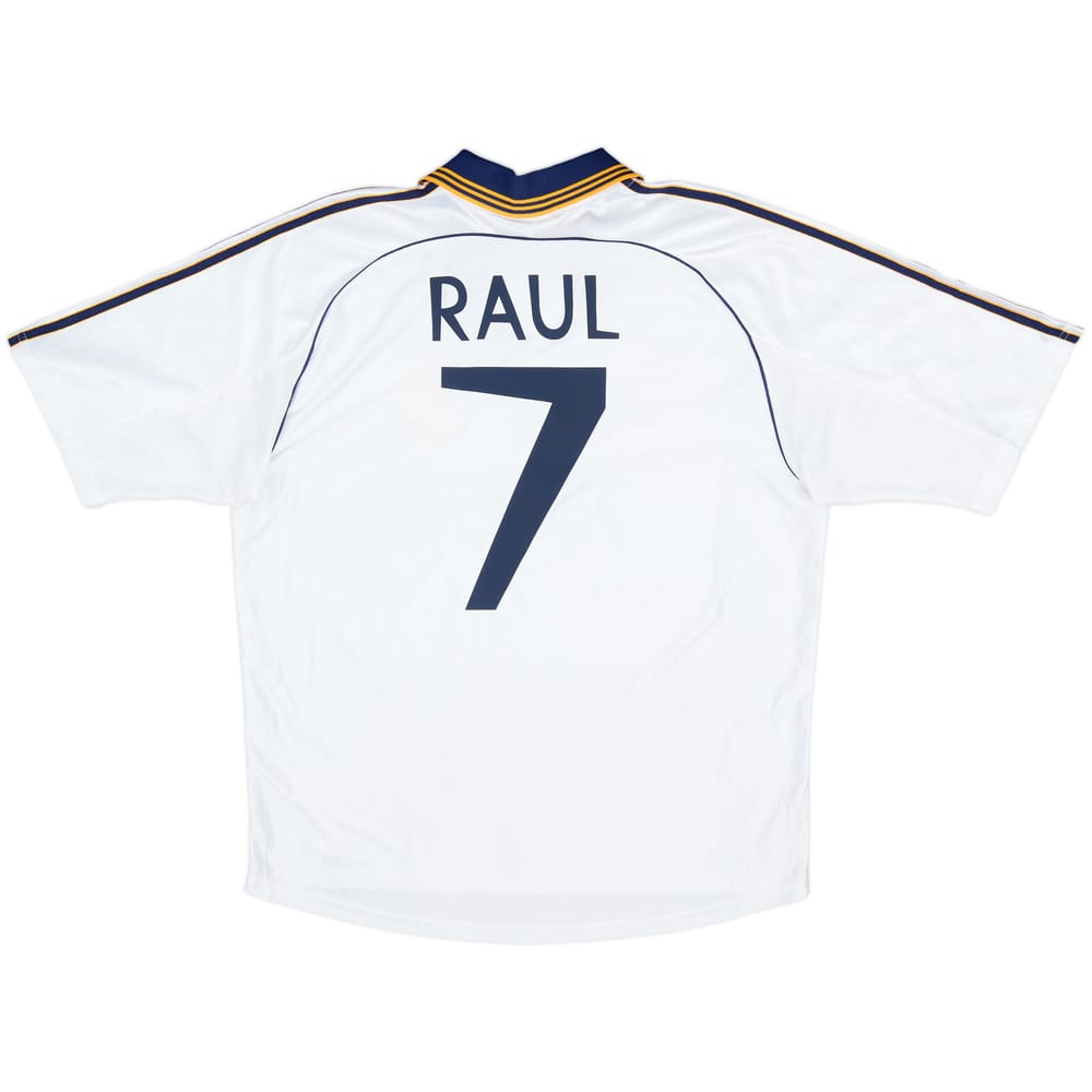 1998-00 Real Madrid Home Shirt Raul #7 - 10/10 - (L)