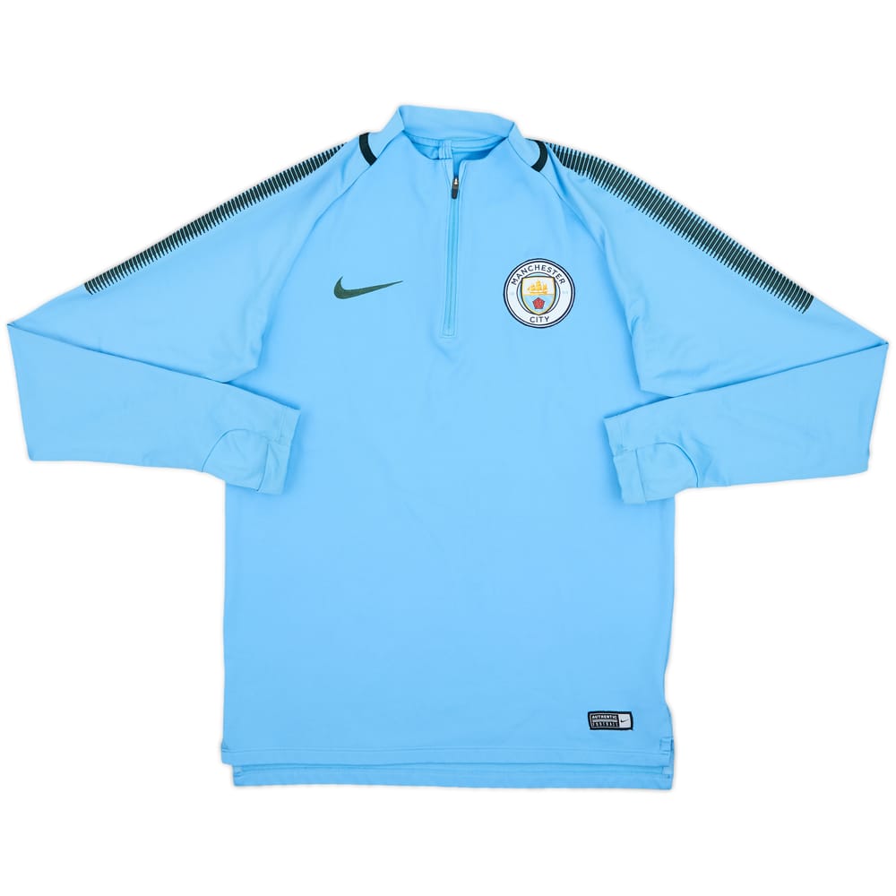 2017-18 Manchester City Nike 1/4 Zip Drill Top - 10/10 - (S)