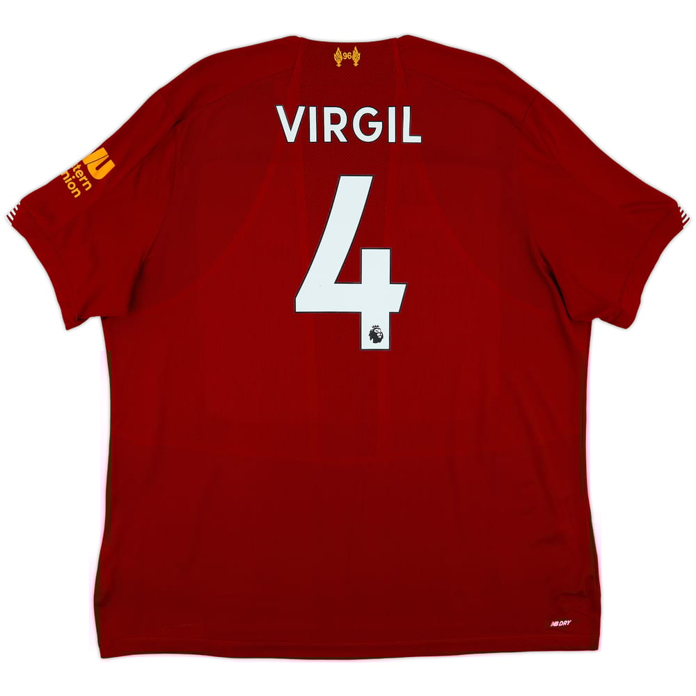 2019-20 Liverpool Home Shirt Virgil #4 - 6/10 - (XXL)