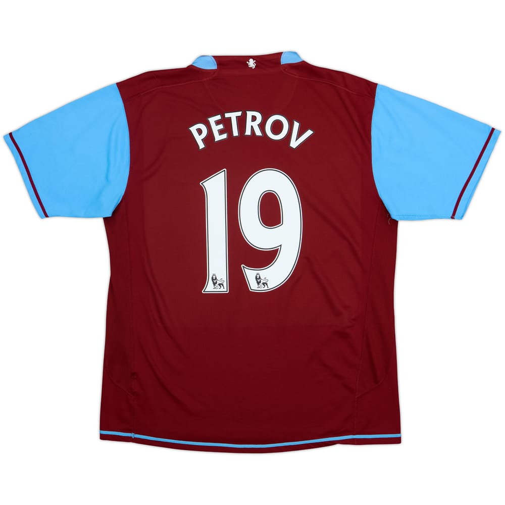 2007-08 Aston Villa Home Shirt Petrov #19 - 6/10 - (L)