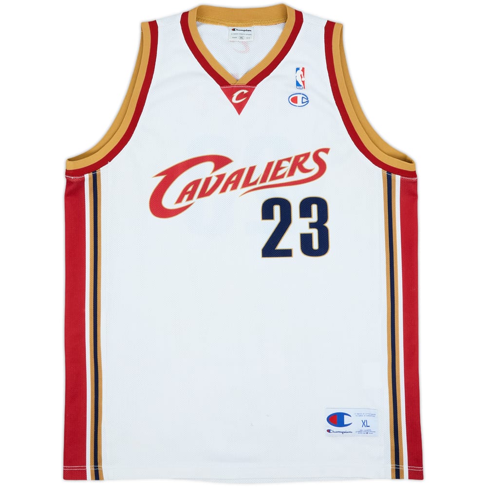 2003-10 Cleveland Cavaliers James #23 Champion Home Jersey - 8/10 - (XL)