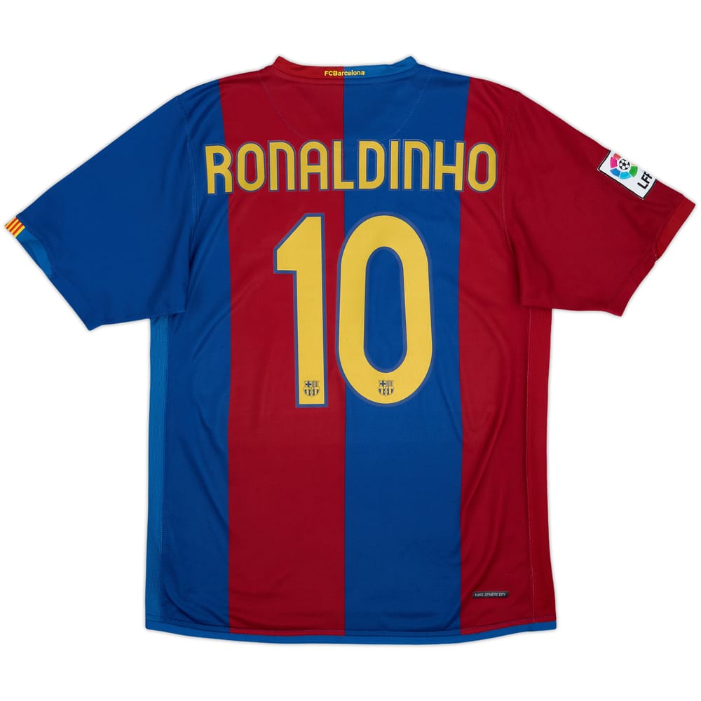2006-07 Barcelona Home Shirt Ronaldinho #10 - 9/10 - (M)