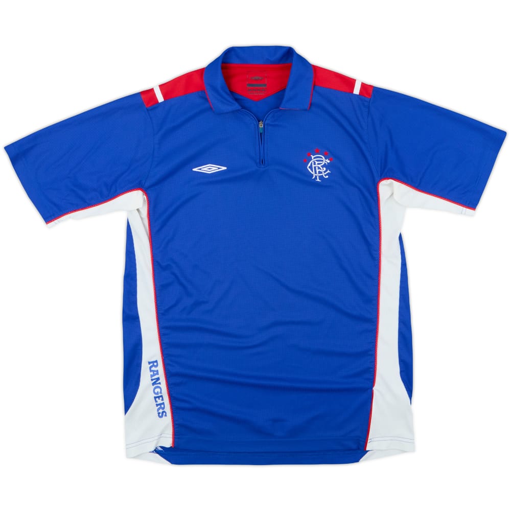 2006-07 Rangers Umbro 1/4 Zip Polo Shirt - 9/10 - (L)