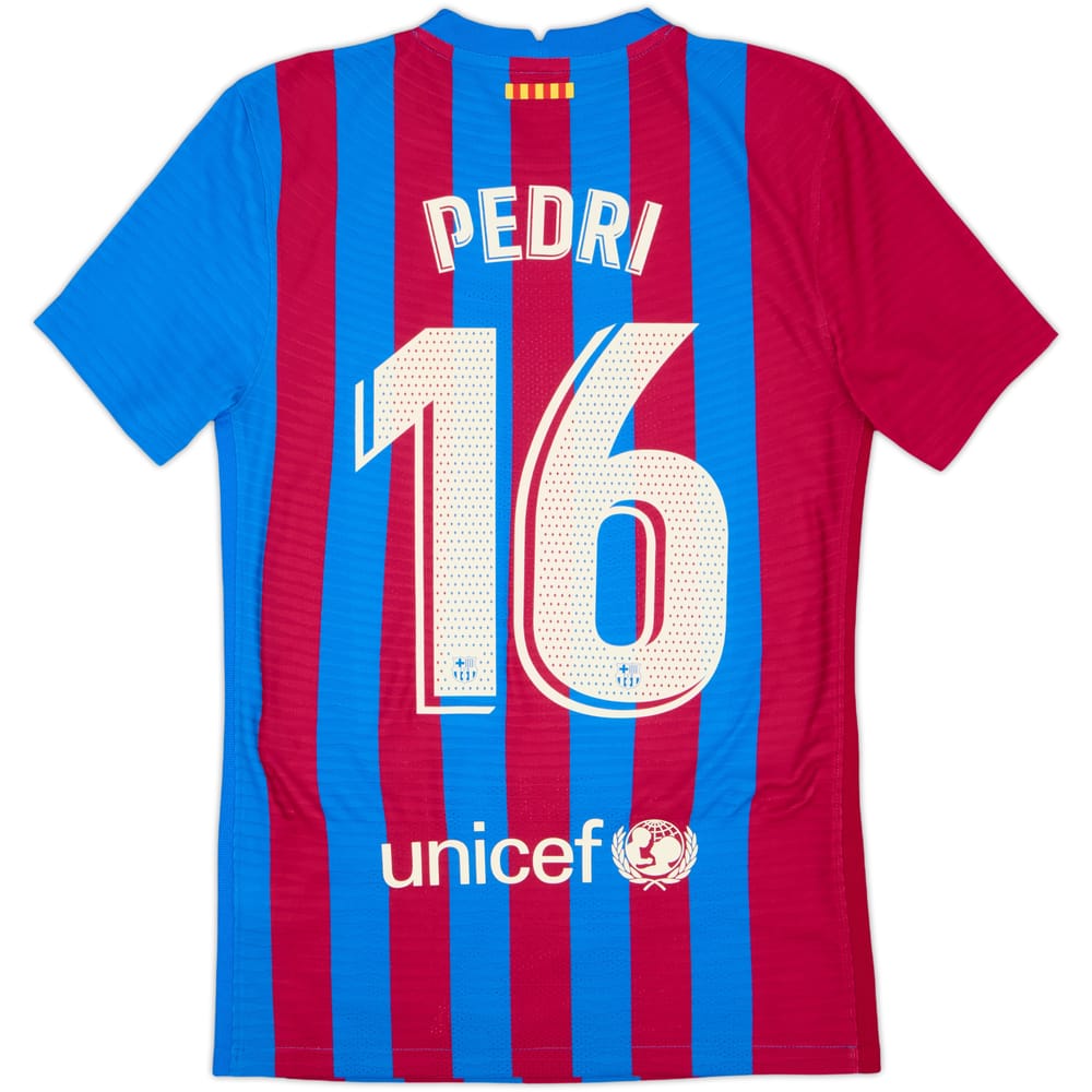 2021-22 Barcelona Authentic Home Shirt Pedri #16 - 9/10 - (XS)
